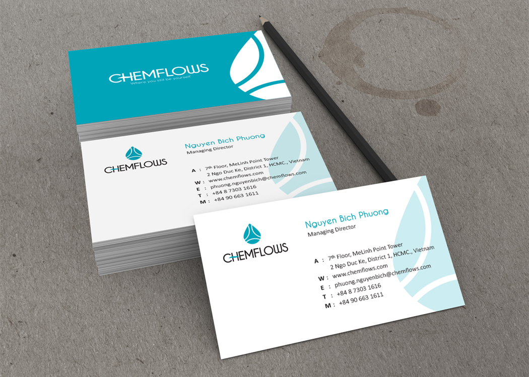 CHEMFLOWS - Thiết kế logo và nhận diện thương hiệu công ty hoá chất CHEMFLOWS